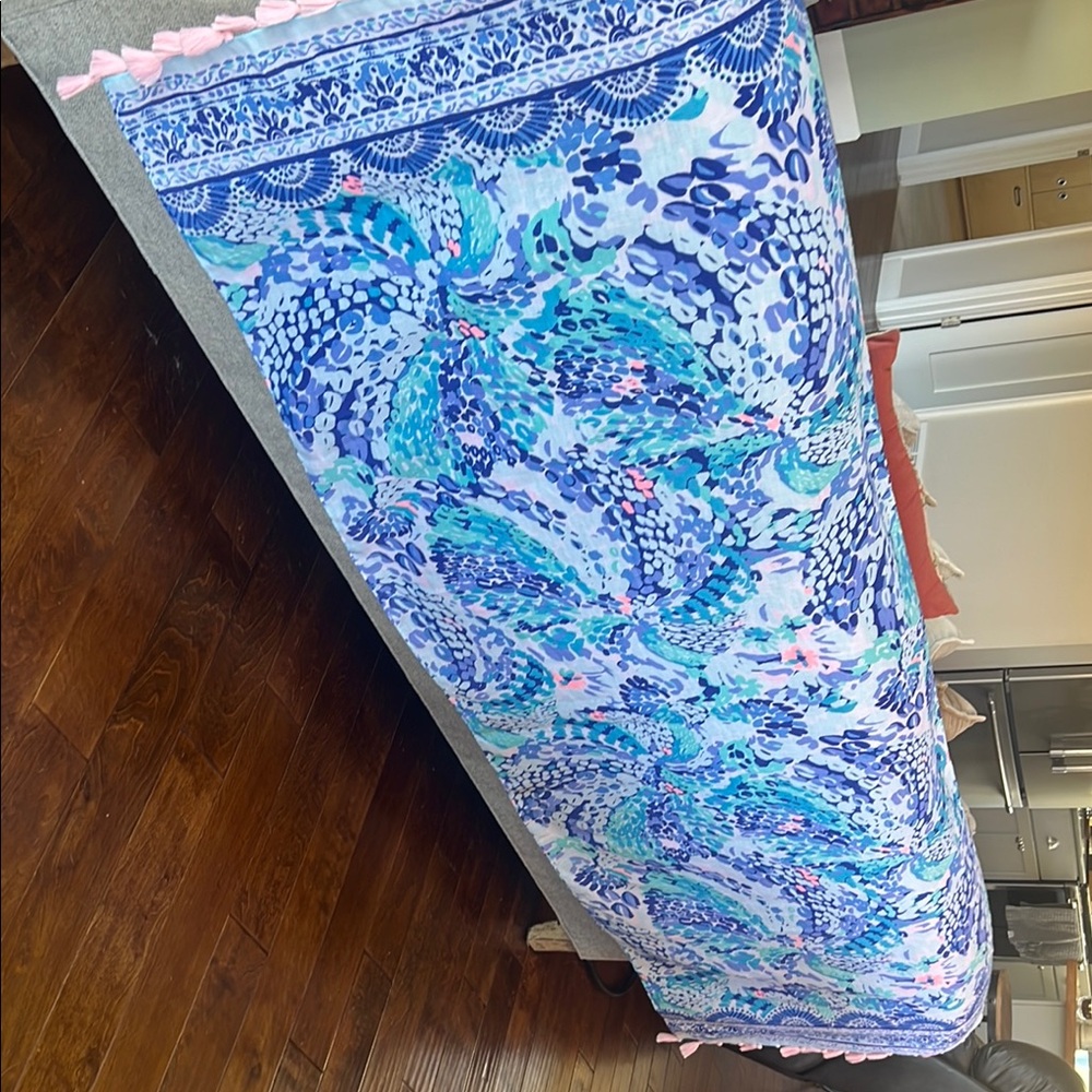 Blue and Pink Swim Sarong